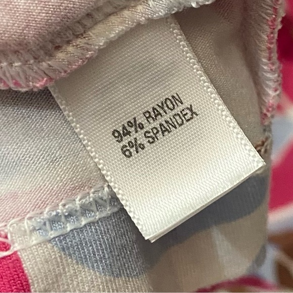 St. John Pink Brown Printed Scoop Neck Pullover Top 3278 - Picture 8 of 11